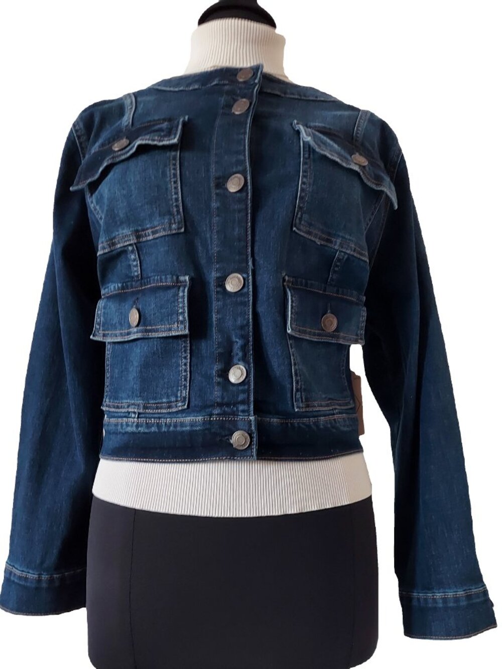 St. John's Bay Petite Dark Blue Denim Jacket SZ PXXL NWT